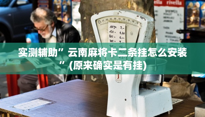 实测辅助”云南麻将卡二条挂怎么安装”(原来确实是有挂)