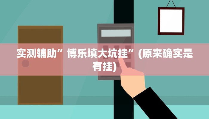 实测辅助”博乐填大坑挂”(原来确实是有挂)