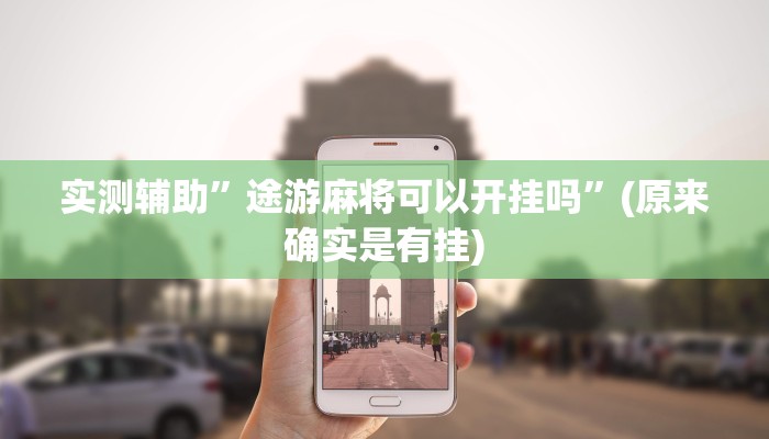 实测辅助”途游麻将可以开挂吗”(原来确实是有挂)