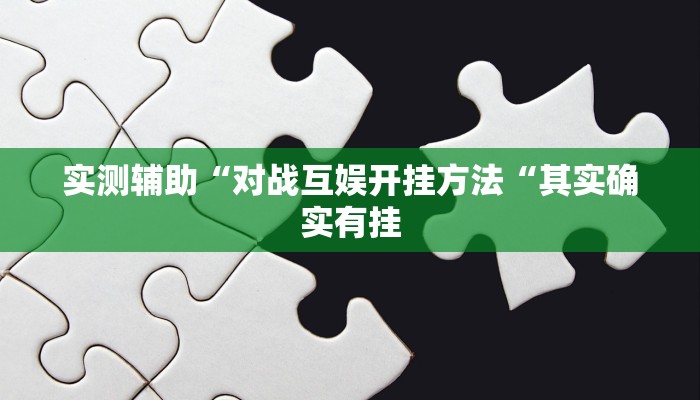 实测辅助“对战互娱开挂方法“其实确实有挂