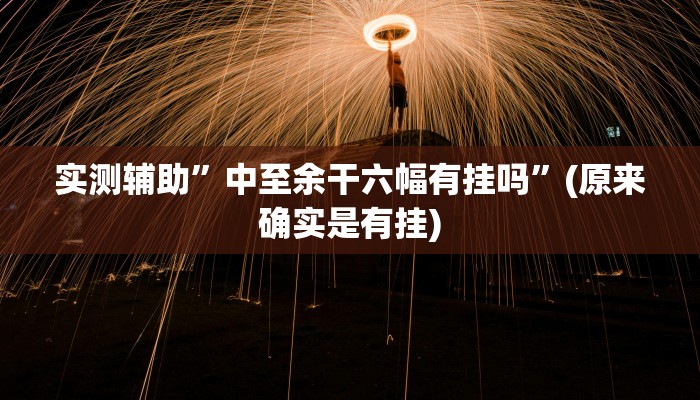 实测辅助”中至余干六幅有挂吗”(原来确实是有挂)