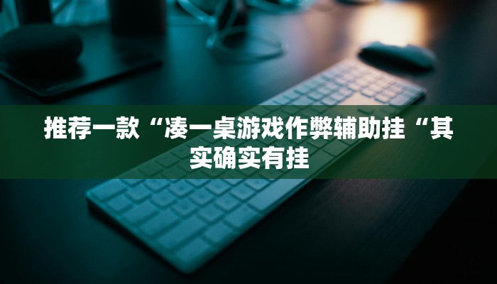推荐一款“凑一桌游戏作弊辅助挂“其实确实有挂