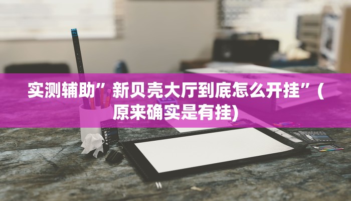 实测辅助”新贝壳大厅到底怎么开挂”(原来确实是有挂)