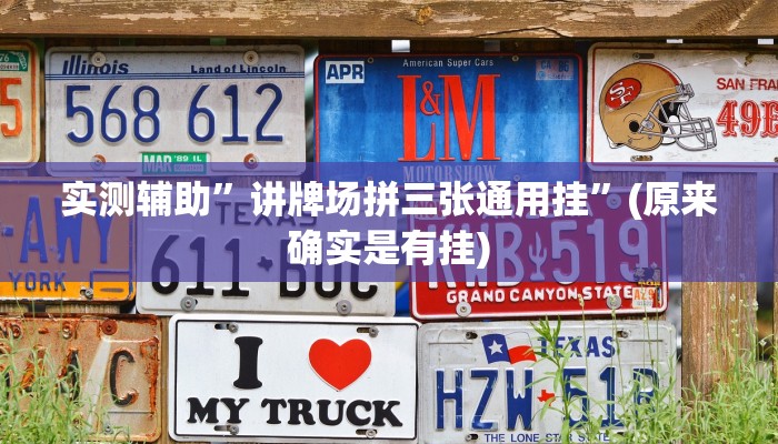 实测辅助”讲牌场拼三张通用挂”(原来确实是有挂)