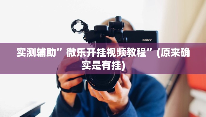 实测辅助”微乐开挂视频教程”(原来确实是有挂)