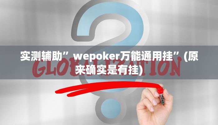 实测辅助”wepoker万能通用挂”(原来确实是有挂)