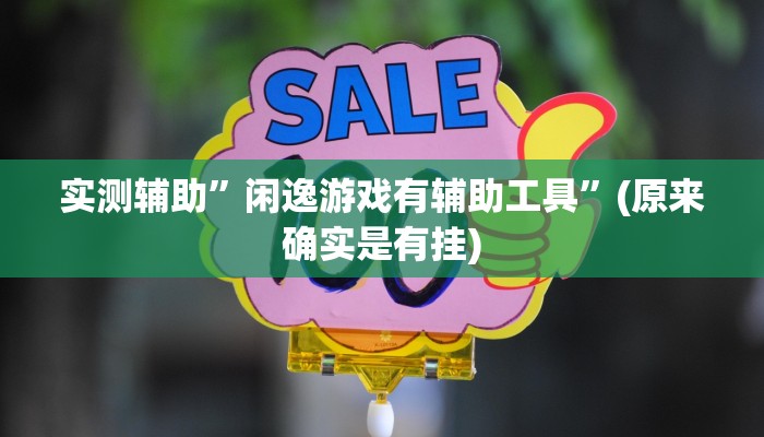 实测辅助”闲逸游戏有辅助工具”(原来确实是有挂)