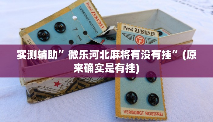 实测辅助”微乐河北麻将有没有挂”(原来确实是有挂)
