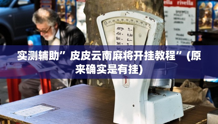 实测辅助”皮皮云南麻将开挂教程”(原来确实是有挂)