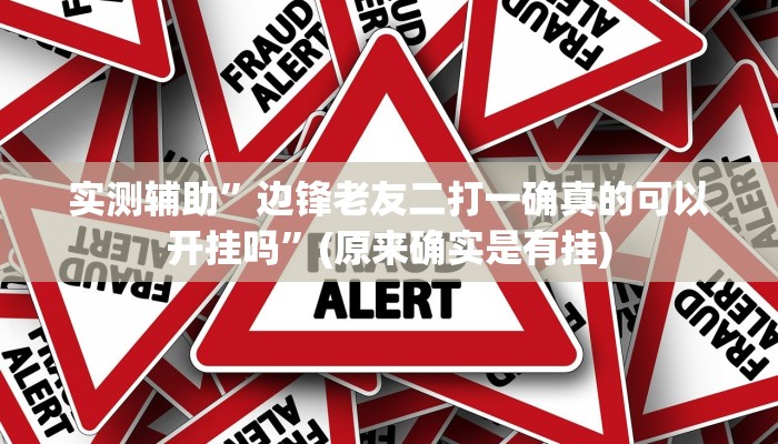 实测辅助”边锋老友二打一确真的可以开挂吗”(原来确实是有挂)
