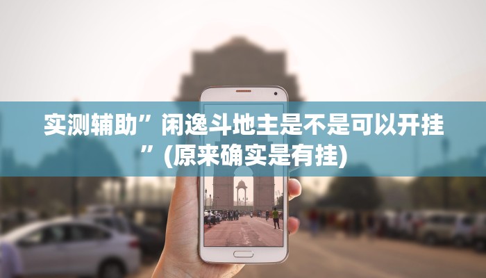 实测辅助”闲逸斗地主是不是可以开挂”(原来确实是有挂)