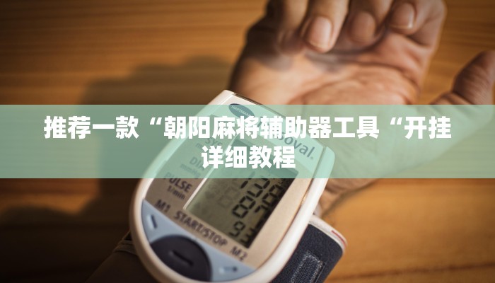 推荐一款“朝阳麻将辅助器工具“开挂详细教程