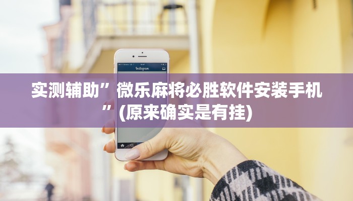 实测辅助”微乐麻将必胜软件安装手机”(原来确实是有挂)