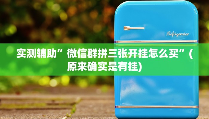 实测辅助”微信群拼三张开挂怎么买”(原来确实是有挂)