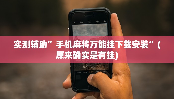 实测辅助”手机麻将万能挂下载安装”(原来确实是有挂)