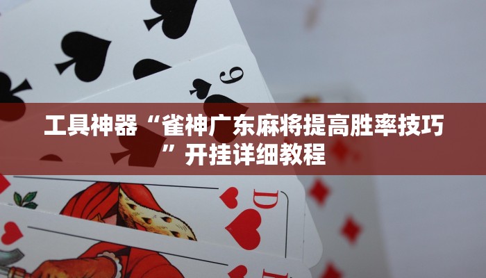 工具神器“雀神广东麻将提高胜率技巧”开挂详细教程