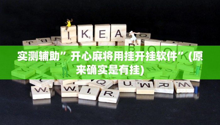 实测辅助”开心麻将用挂开挂软件”(原来确实是有挂)
