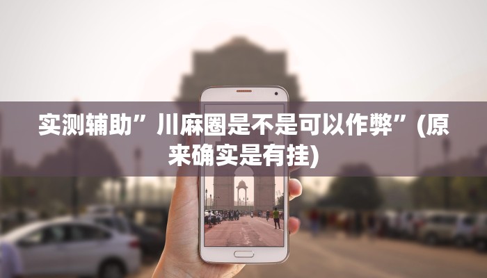实测辅助”川麻圈是不是可以作弊”(原来确实是有挂)