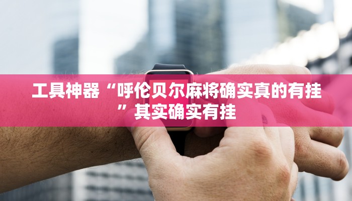 工具神器“呼伦贝尔麻将确实真的有挂”其实确实有挂