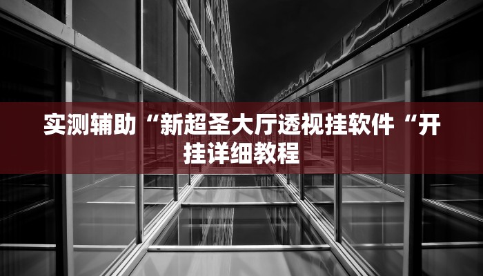 实测辅助“新超圣大厅透视挂软件“开挂详细教程