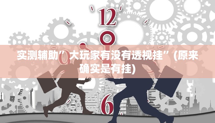 实测辅助”大玩家有没有透视挂”(原来确实是有挂)
