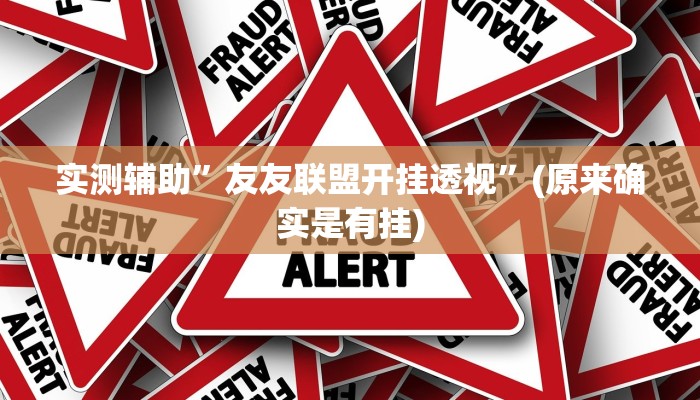 实测辅助”友友联盟开挂透视”(原来确实是有挂)