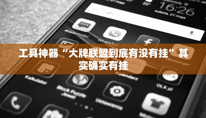 工具神器“大牌联盟到底有没有挂”其实确实有挂