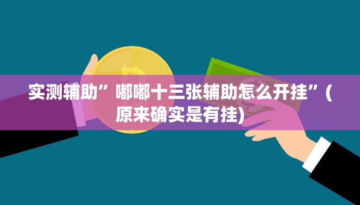 实测辅助”嘟嘟十三张辅助怎么开挂”(原来确实是有挂)