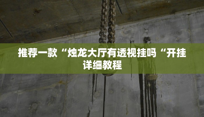 推荐一款“烛龙大厅有透视挂吗“开挂详细教程