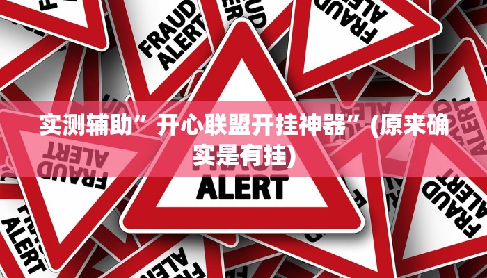 实测辅助”开心联盟开挂神器”(原来确实是有挂)