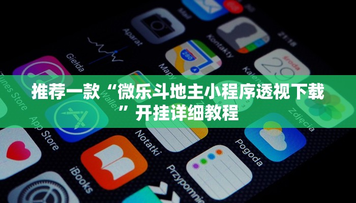 推荐一款“微乐斗地主小程序透视下载”开挂详细教程