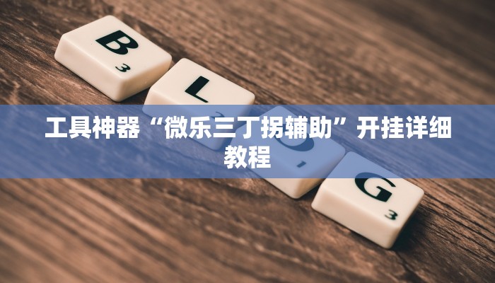 工具神器“微乐三丁拐辅助”开挂详细教程