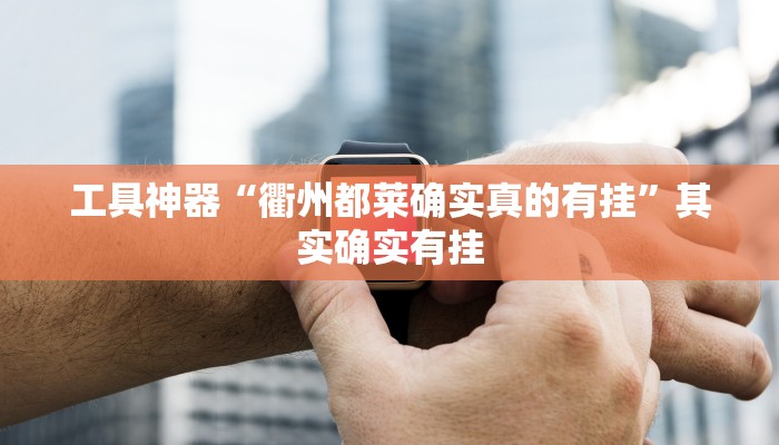 工具神器“衢州都莱确实真的有挂”其实确实有挂