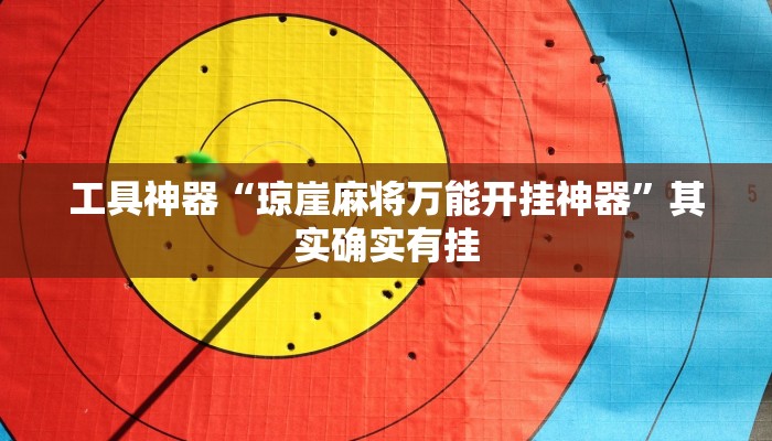 工具神器“琼崖麻将万能开挂神器”其实确实有挂