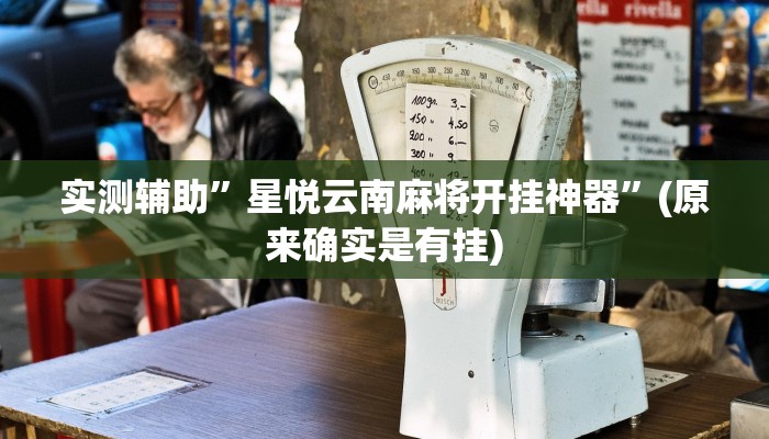 实测辅助”星悦云南麻将开挂神器”(原来确实是有挂)