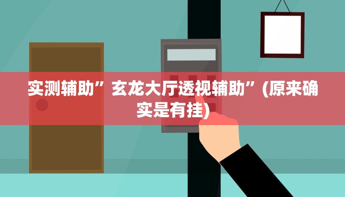 实测辅助”玄龙大厅透视辅助”(原来确实是有挂)