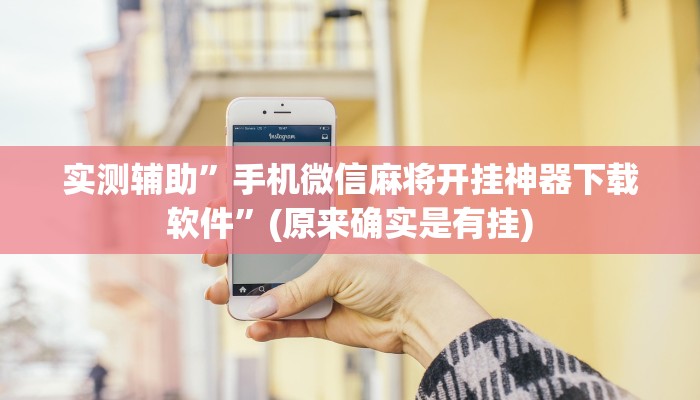 实测辅助”手机微信麻将开挂神器下载软件”(原来确实是有挂)