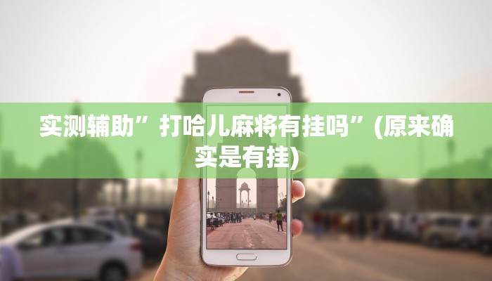 实测辅助”打哈儿麻将有挂吗”(原来确实是有挂)