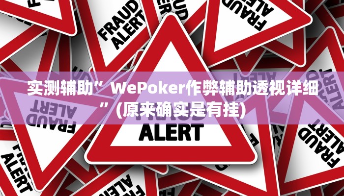 实测辅助”WePoker作弊辅助透视详细”(原来确实是有挂)
