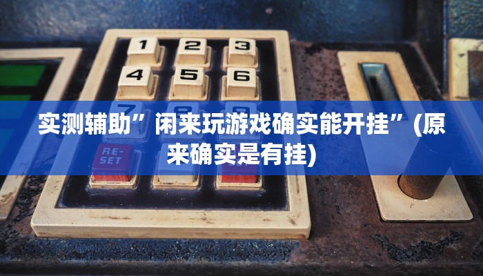 实测辅助”闲来玩游戏确实能开挂”(原来确实是有挂)