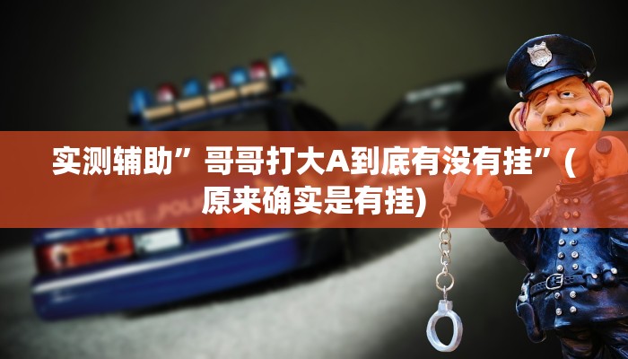 实测辅助”哥哥打大A到底有没有挂”(原来确实是有挂)