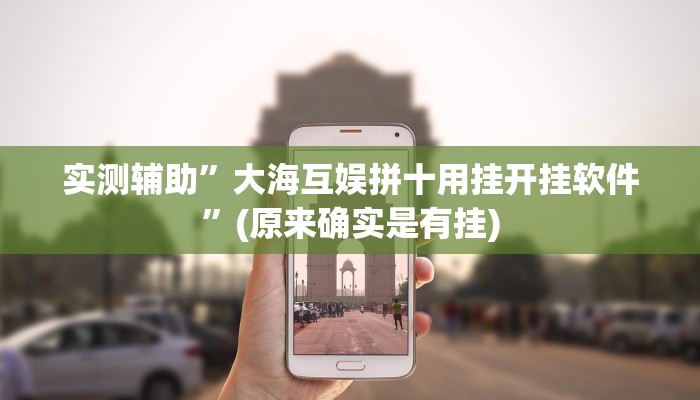 实测辅助”大海互娱拼十用挂开挂软件”(原来确实是有挂)
