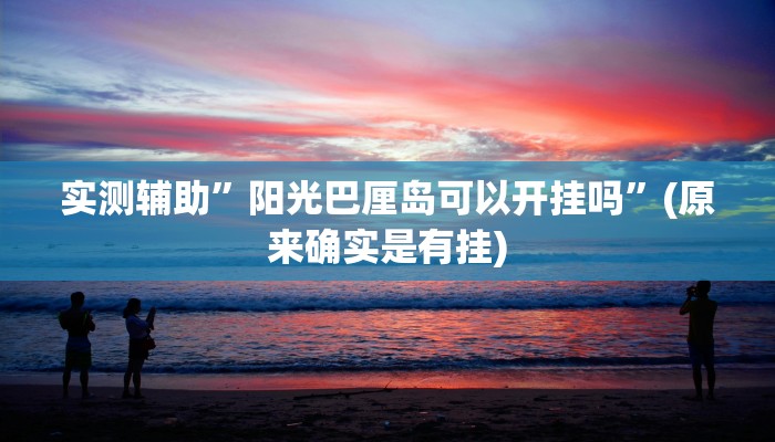 实测辅助”阳光巴厘岛可以开挂吗”(原来确实是有挂)