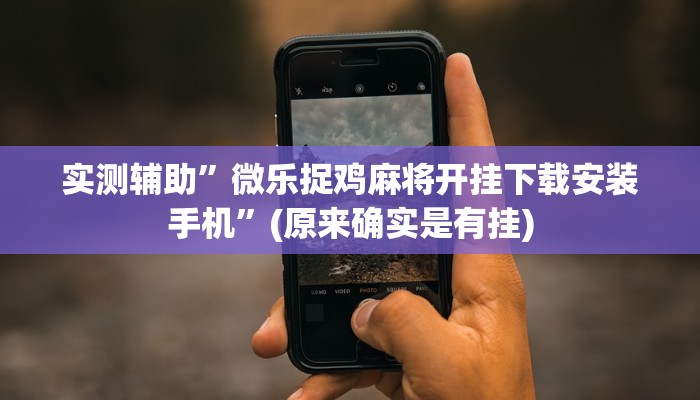 实测辅助”微乐捉鸡麻将开挂下载安装手机”(原来确实是有挂)