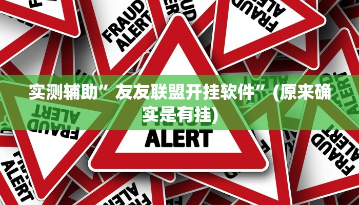 实测辅助”友友联盟开挂软件”(原来确实是有挂)