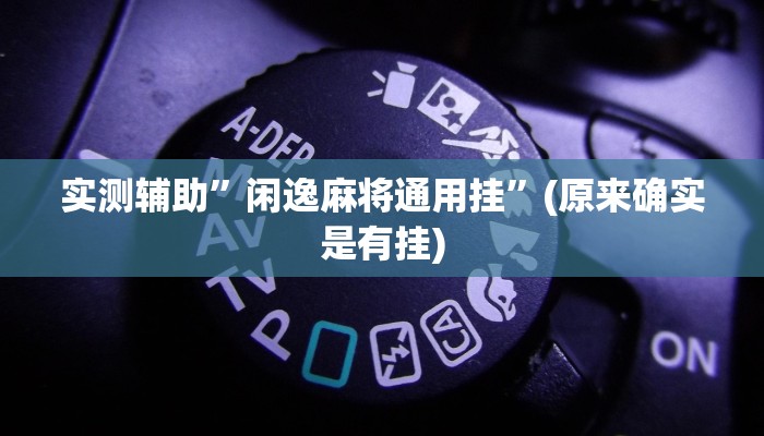 实测辅助”闲逸麻将通用挂”(原来确实是有挂)