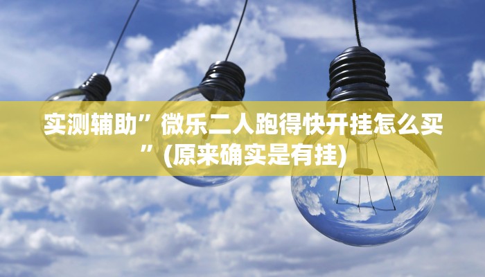 实测辅助”微乐二人跑得快开挂怎么买”(原来确实是有挂)