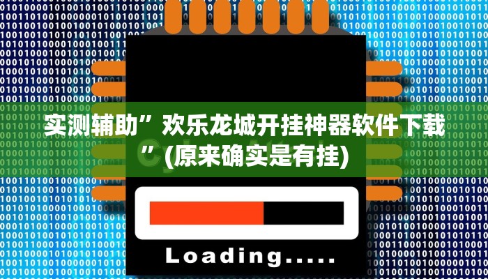 实测辅助”欢乐龙城开挂神器软件下载”(原来确实是有挂)