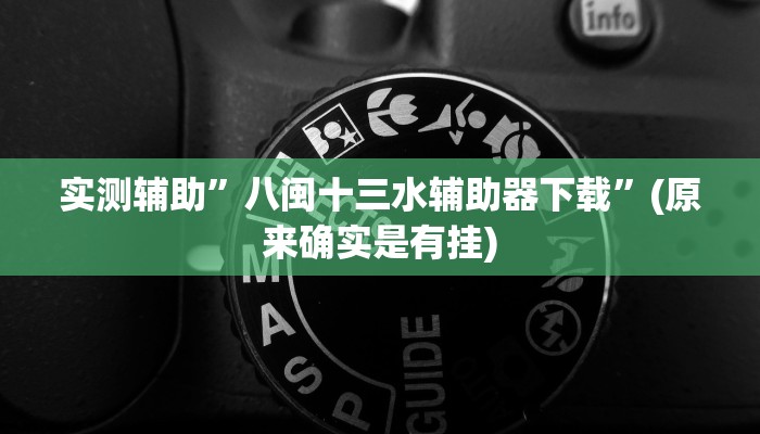 实测辅助”八闽十三水辅助器下载”(原来确实是有挂)