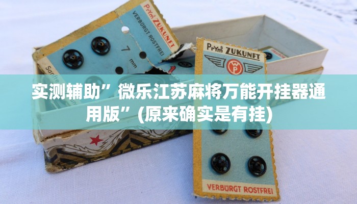实测辅助”微乐江苏麻将万能开挂器通用版”(原来确实是有挂)